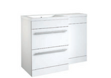 Kartell K-VIT Matrix Drawer L-Shaped Furniture Pack 1100mm Left Hand - White Gloss (FUR008PU-FUR402MA-FUR430NEW-ACC001N)