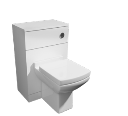 Kartell K-VIT Pure 500mm WC Unit Set- White (POT266PU-POT265PU-ACC001N-IMP500WC)
