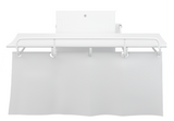 Pressalit SCT 1000 splash curtain protecting the carer from splashing