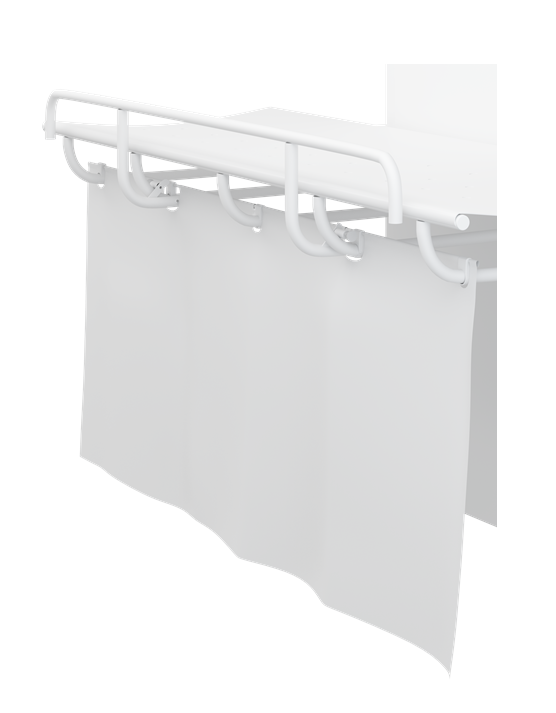 Pressalit white splash curtain for SCT 1000