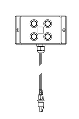 Pressalit wall-mounted control panel with cable for change tables