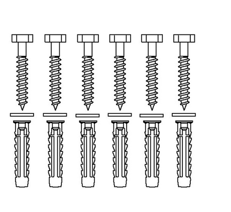 Pressalit mounting kit V8608