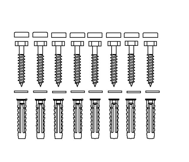 Pressalit mounting kit V8613