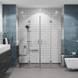 Impey Coram Premier 8 8mm Glass 760mm x 760mm Double Bi-Fold Door Shower Enclosure Chrome (P8CB76CUC)