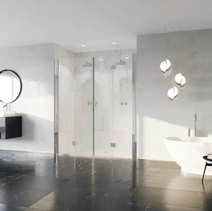 Impey Coram Premier 8 8mm Glass 760mm x 760mm Double Bi-Fold Door Shower Enclosure Chrome (P8CB76CUC)