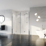 Impey Coram Premier 8 8mm Glass 760mm x 760mm Double Bi-Fold Door Shower Enclosure Chrome (P8CB76CUC)