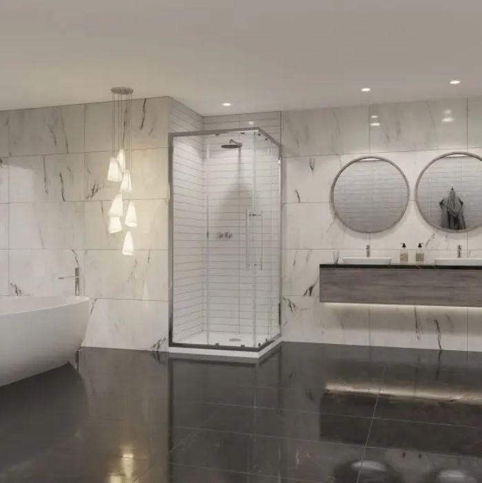 Impey Coram Premier 8 8mm Plain Glass 900mm x 900mm Corner Entry Shower Enclosure Chrome (P8CE90CUC)