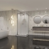 Impey Coram Premier 8 8mm Plain Glass 900mm x 900mm Corner Entry Shower Enclosure Chrome (P8CE90CUC)