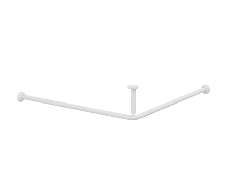 Pressalit shower curtain rail 1200 x 1200 mm – White