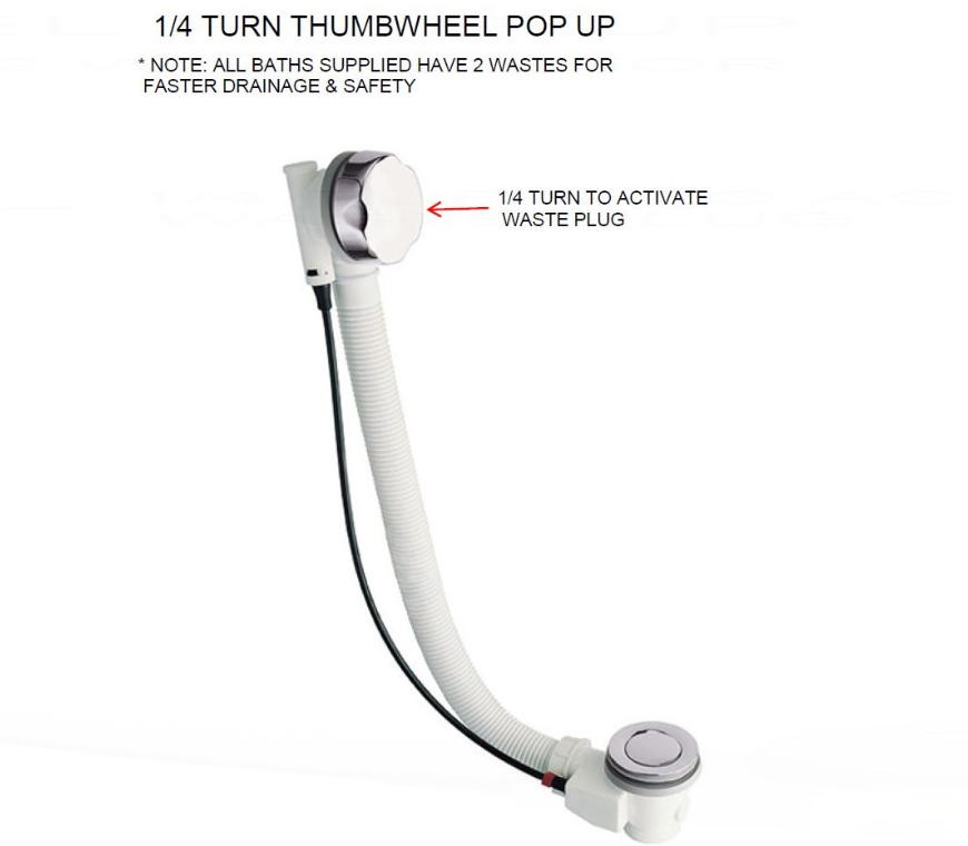 AKW Blakemere Deep Soaker Walk In Bath 1210x650mm RH (11-BLARH)