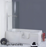 AKW Brereton P Shaped Walk In Shower Bath
