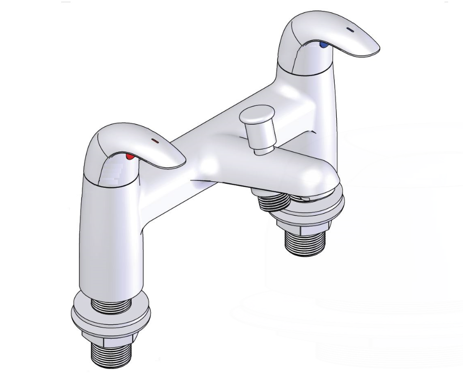 AKW Denova Bath Shower Mixer Tap (Excluding Shower Kit) Chrome (30816)