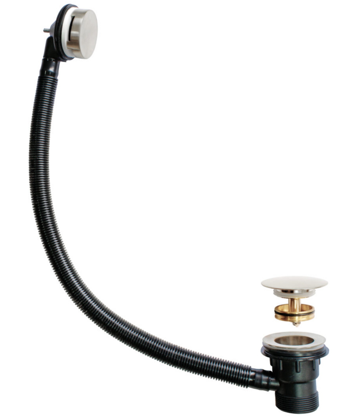 Kartell K-VIT Easyclean Sprung Bath Waste Nickel (WAS026)