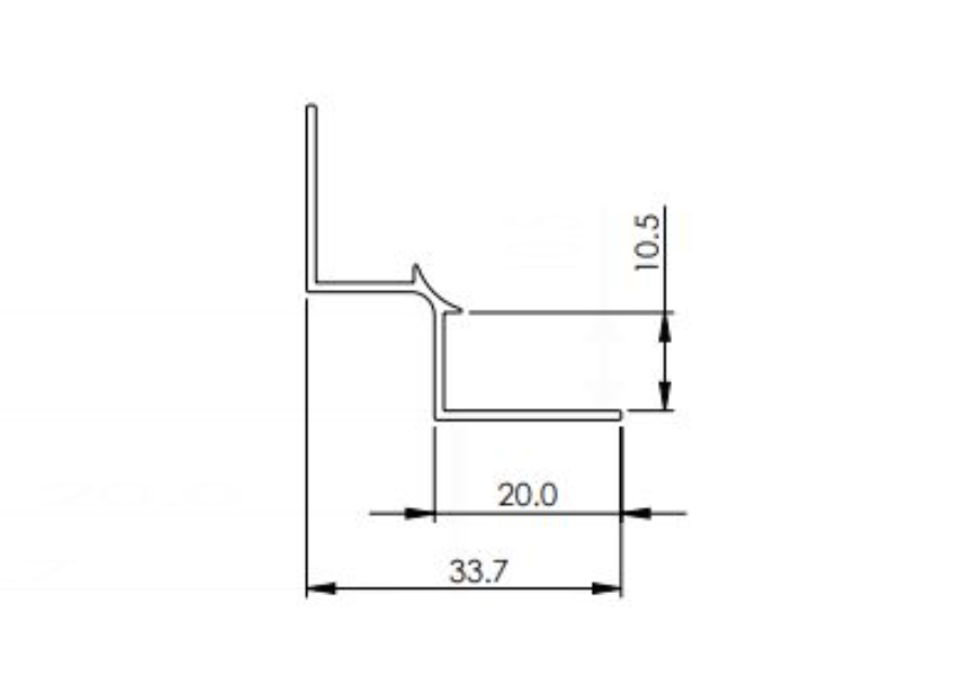 AKW Alveo PVC Wall Panel Profiles 2500mm Satin Aluminium – Choice of Profile, photo 2