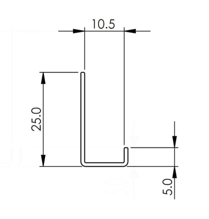 AKW Alveo PVC Wall Panel Profiles 2500mm Satin Aluminium – Choice of Profile, photo 8