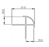 AKW Alveo PVC Wall Panel Profiles 2500mm Satin Aluminium – Choice of Profile, photo 4