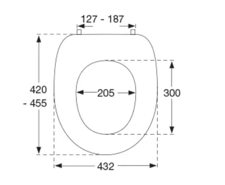 Pressalit Ergosit toilet seat without cover – view 3
