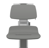 Pressalit PLUS shower seat – 450 mm Manual – Backrest Only, With Aperture, Anthracite