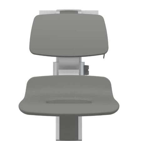 Pressalit PLUS shower seat – 450 mm Manual – Backrest Only, With Aperture, Anthracite