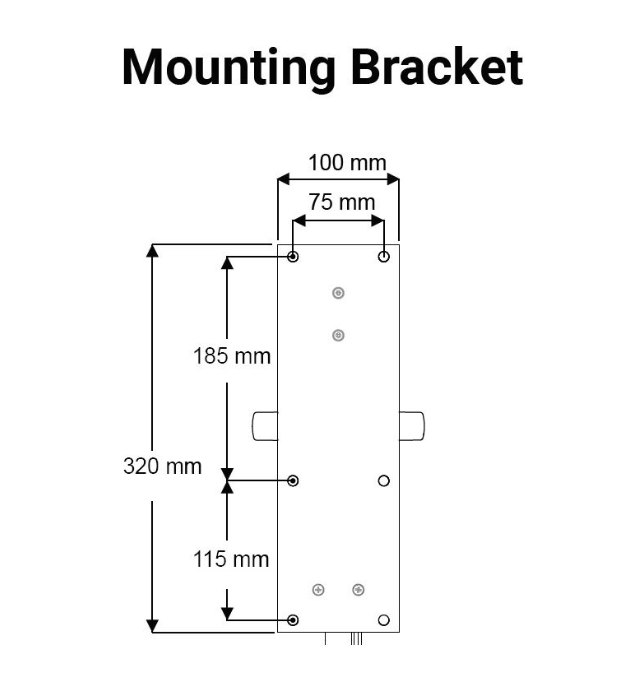 AKW 1800 Series Hinged Hairpin Folding Support Grab Rail 32mm White (01810WH)