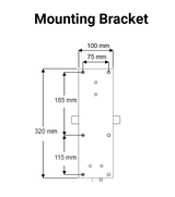 AKW 1800 Series Hinged Hairpin Folding Support Grab Rail 32mm White (01810WH)