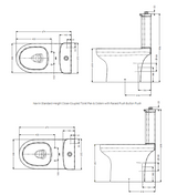 AKW Navlin Raised Height Close Coupled 750mm WC Suite Push Button (28324PB)