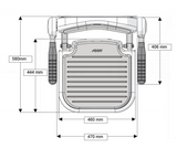 AKW 3000 Series White Shower Seat with Back & Grey Padded Arms (03131)