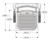 AKW 3000 Series Shower Seat with Grey Padded Back and Arms (03131P)