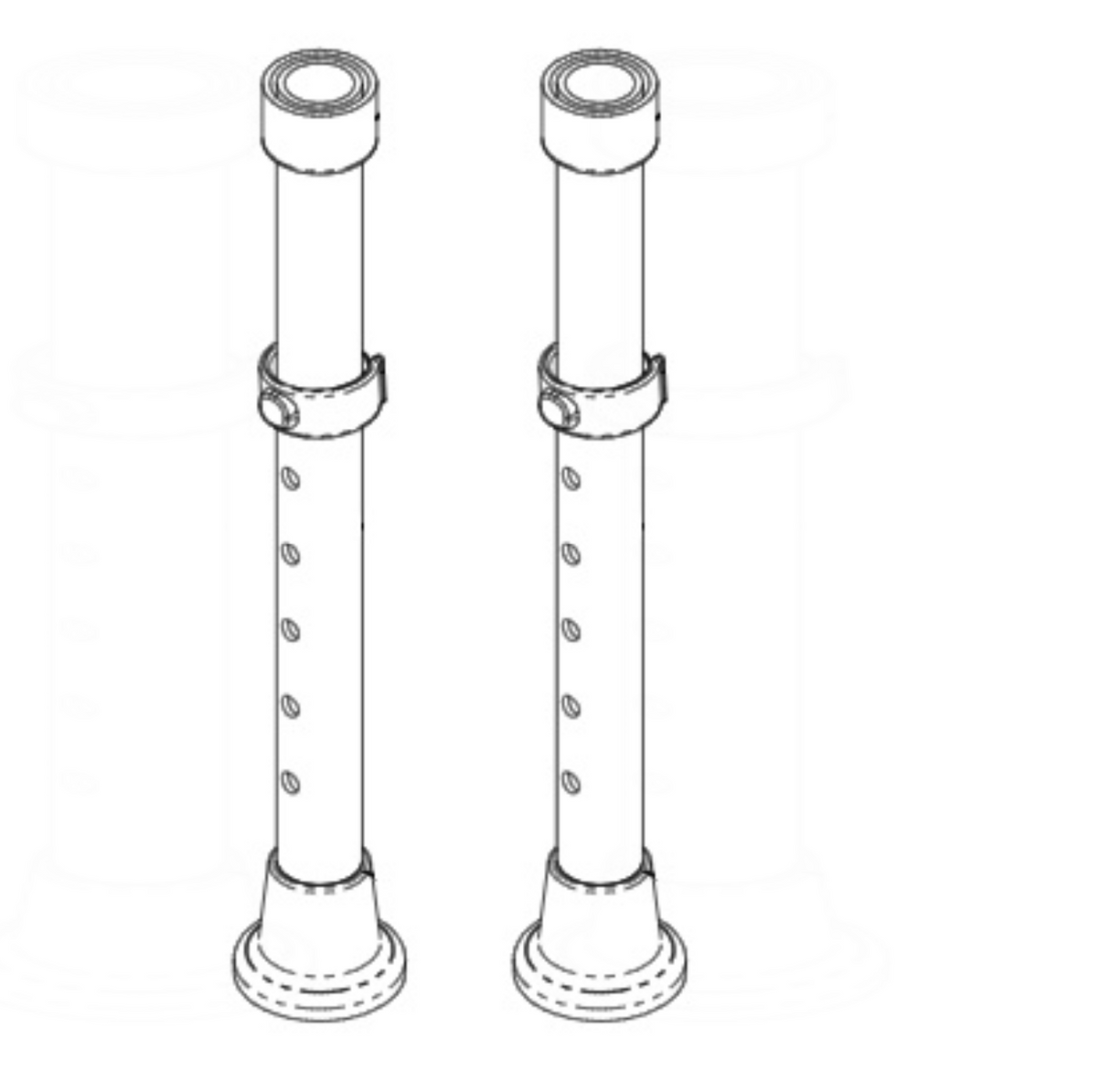 AKW 1000 and 3000 Series Seat Leg Kit (18-002-084)