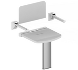 AKW Onyx Shower Seat with Back and Arms - White (02803WH-LS)