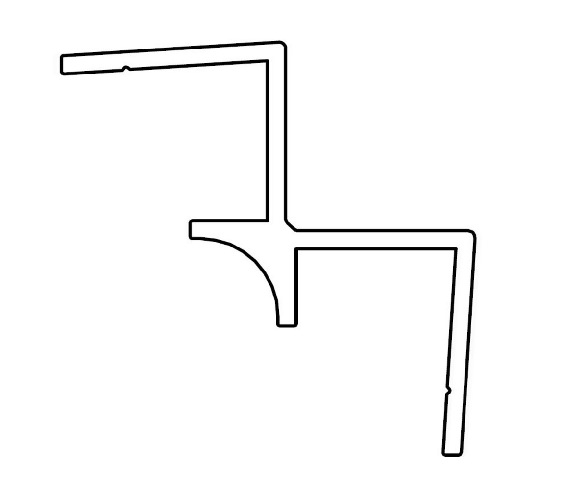 AKW Marlbrook Internal Corner Profile for Wall Panels – Aluminium or PVC, photo 2
