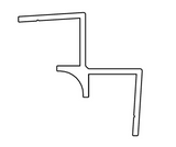 AKW Marlbrook Internal Corner Profile for Wall Panels – Aluminium or PVC, photo 2