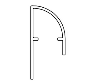 AKW Marlbrook Radiused Edging Strip End Cap for Wall Panels – Aluminium or PVC