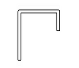 AKW Marlbrook Square Edging Strip End Cap for Wall Panels – Aluminium or PVC