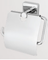 AKW Mars Toilet Roll Holder With Lid Silver (23672)