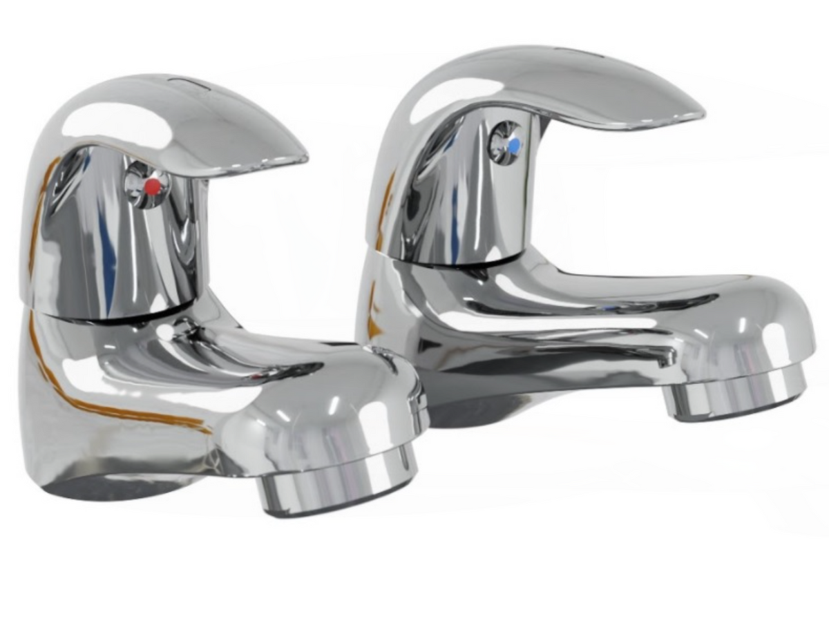 AKW Denova Lever Bath Taps (Pair) – Chrome (30814)