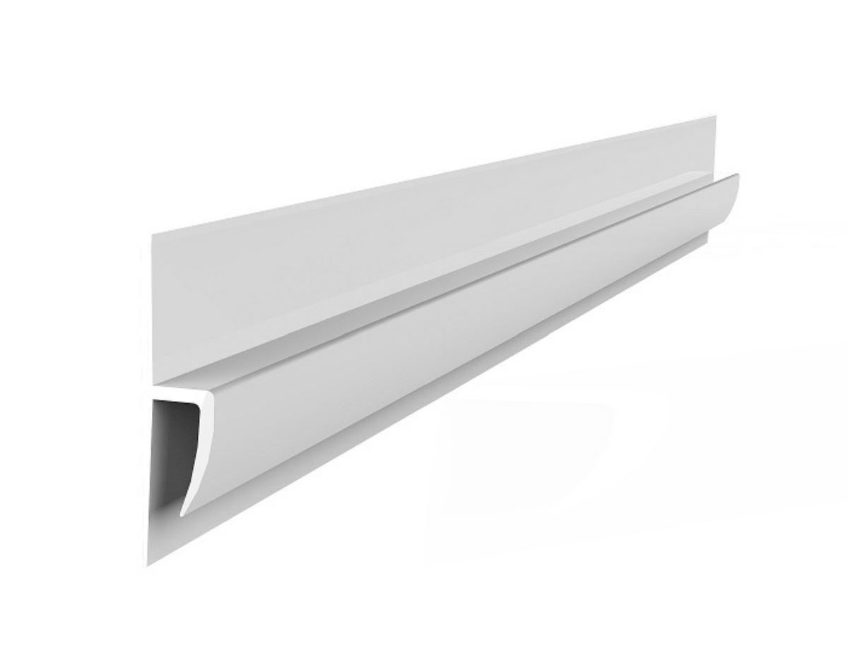 AKW Safety Flooring to Wall Trim with Flexible Lip – White 3m, photo 3