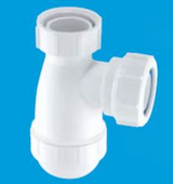 AKW Basin 1 1/4" 32mm Bottle Trap - White (08-006-040)