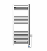 Kartell K-VIT Electric Straight Towel Rail 500 x 1000mm 150W Thermostatic (ETSTR510C)