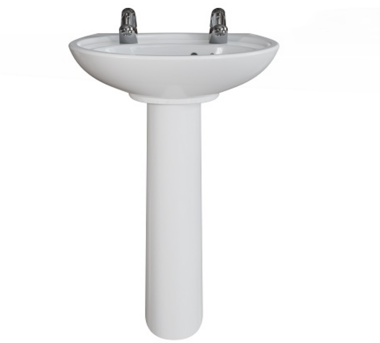 AKW Livenza Plus Sanitaryware Washbasin 500mm 2 Tap Hole (23193)