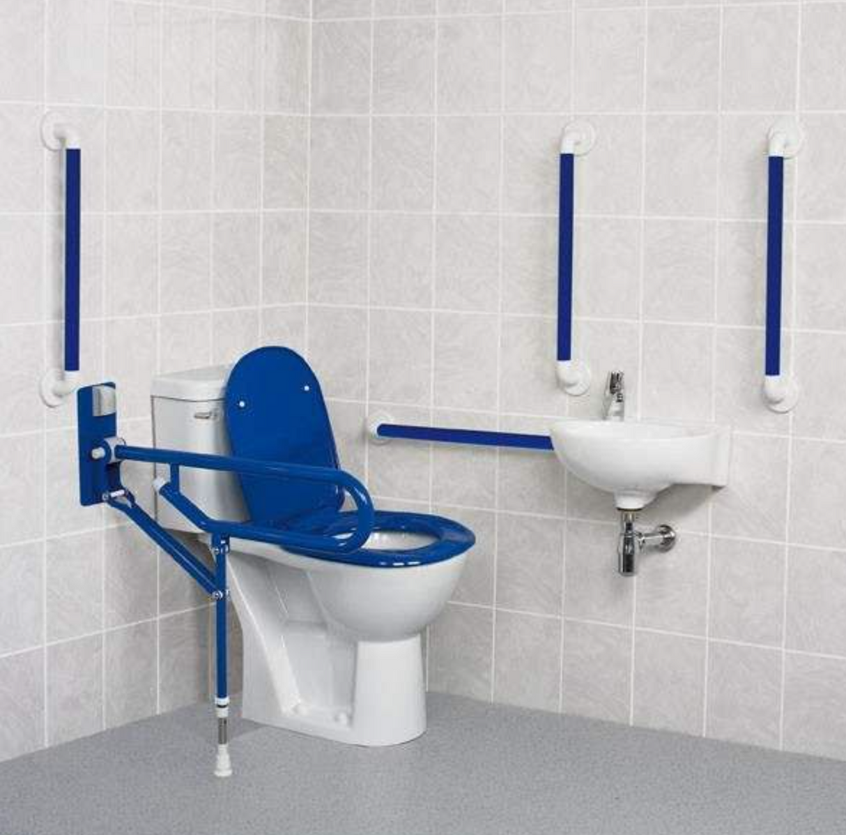 AKW Standard Close Coupled  Doc M Pack Fluted Blue (28312FBU)