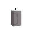 Kartell K-VIT Dove 500mm 2 Door Slimline Floor Standing Unit with Ceramic Basin (DOV500SL)