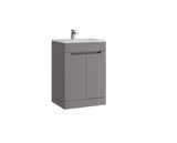 Kartell K-VIT Urban 500mm 2 Door Floor Standing Unit With Ceramic Basin- Slate Grey (URB500FSDO-SG FUR063PU)