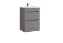 Kartell K-VIT Urban 600mm 2 Drawer Floor Standing Unit with Ceramic Basin - Slate Grey