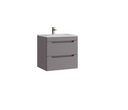 Kartell K-VIT Urban 600mm 2 Drawer Wall Mounted Unit with Ceramic Basin - Slate Grey