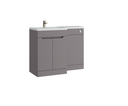 Kartell K-VIT Urban 1100mm L-Shaped Furniture Pack, Left Hand - basin on the left, WC unit on the right - Slate Grey