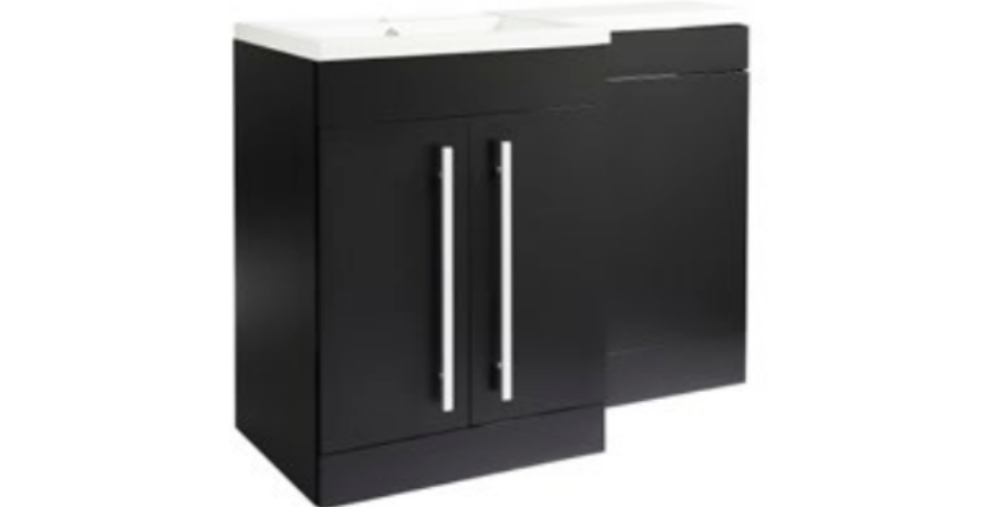 Kartell K-VIT Matrix 2 Door L-Shaped Furniture Pack 1100mm, Left Hand - Matt Black