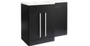 Kartell K-VIT Matrix 2 Door L-Shaped Furniture Pack 1100mm, Left Hand - Matt Black