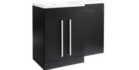 Kartell K-VIT Matrix 2 Door L-Shaped Furniture Pack 1100mm, Left Hand - Matt Black