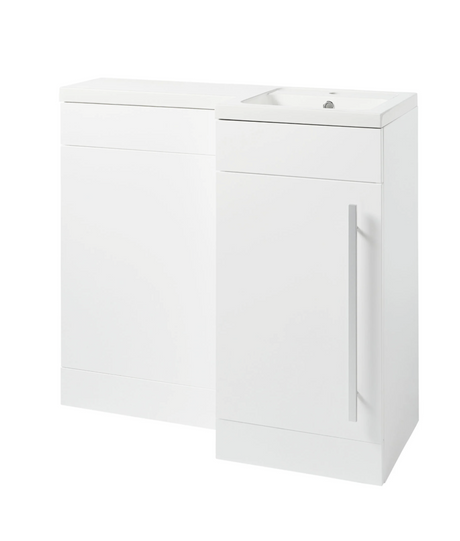 Kartell K-VIT Matrix 900mm L-Shaped Furniture Pack, Right Hand - White Gloss